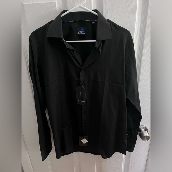 Ben Sherman Other - NWT Ben Sherman Men's M Button Shirt LS Black Teardrop Slim Fit All Way Stretch